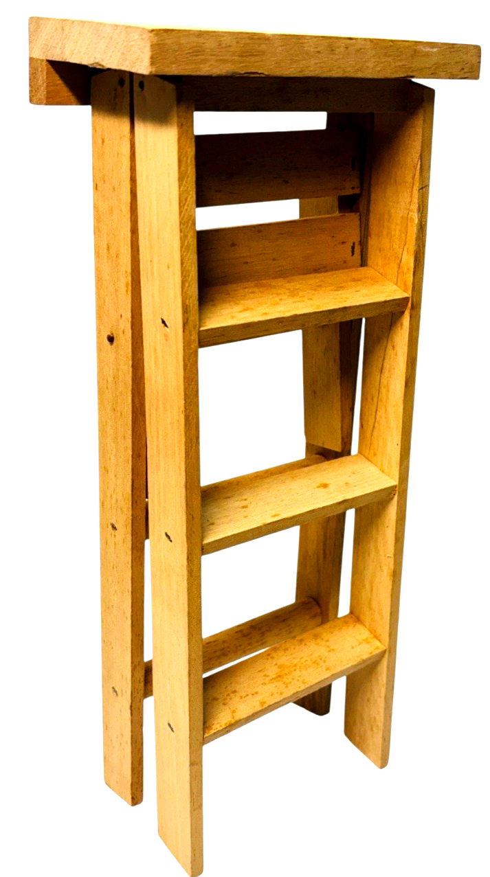 1989 Decorative Raggedy Ann & Andy Wooden Shelf Bookends & Miniature Wood Ladder13