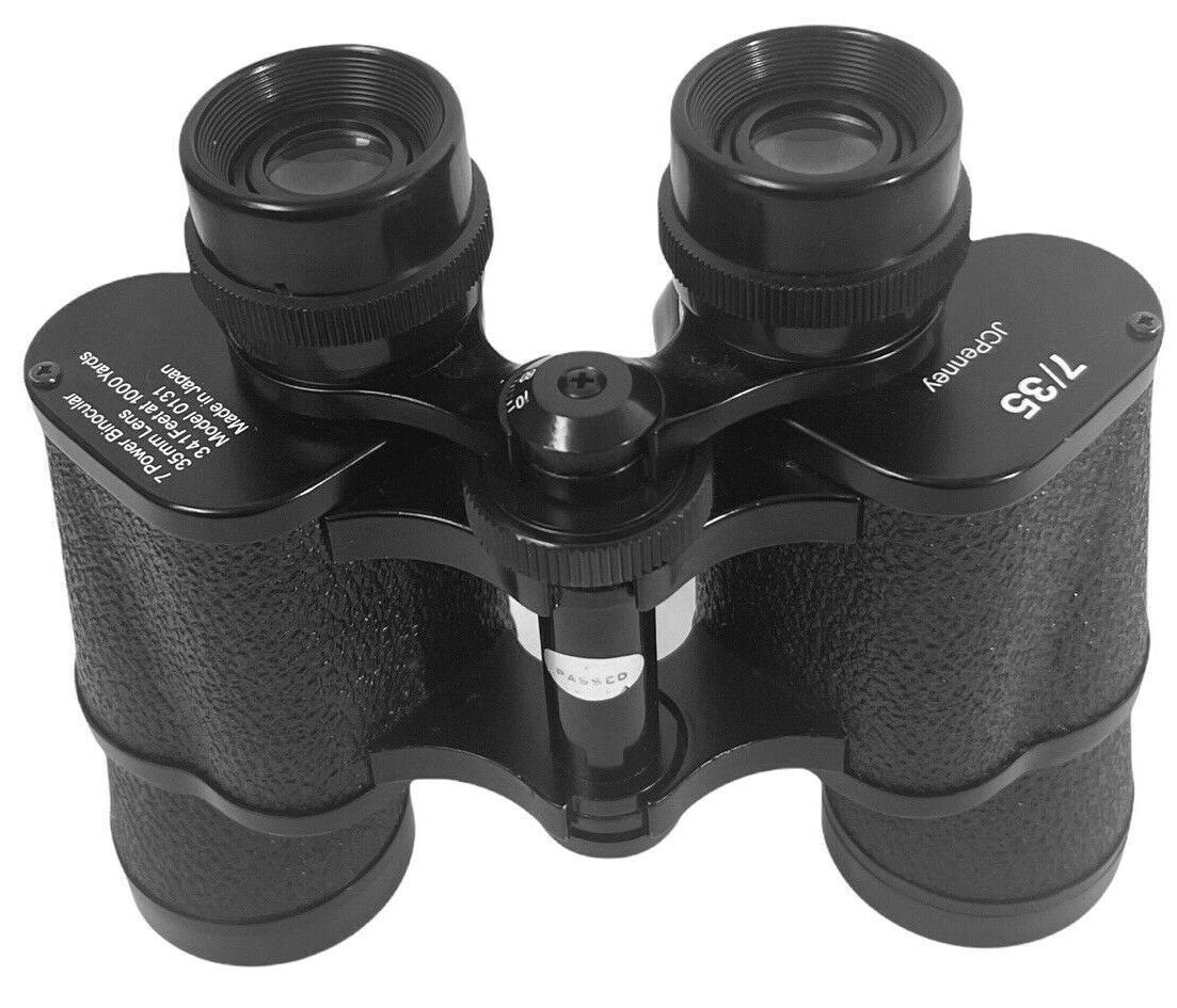 Binoculars 7Power 35 mm Lens 341 Ft at 1000 Yds. w/Case JC Penney's ~ VINTAGE2