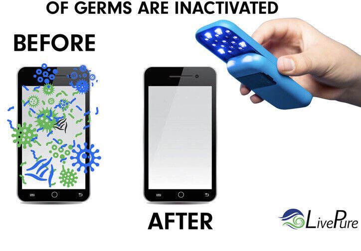 UV MOBILE Sanitizer Handheld Portable Inactivates 99.9% of Bacteria & Viruses