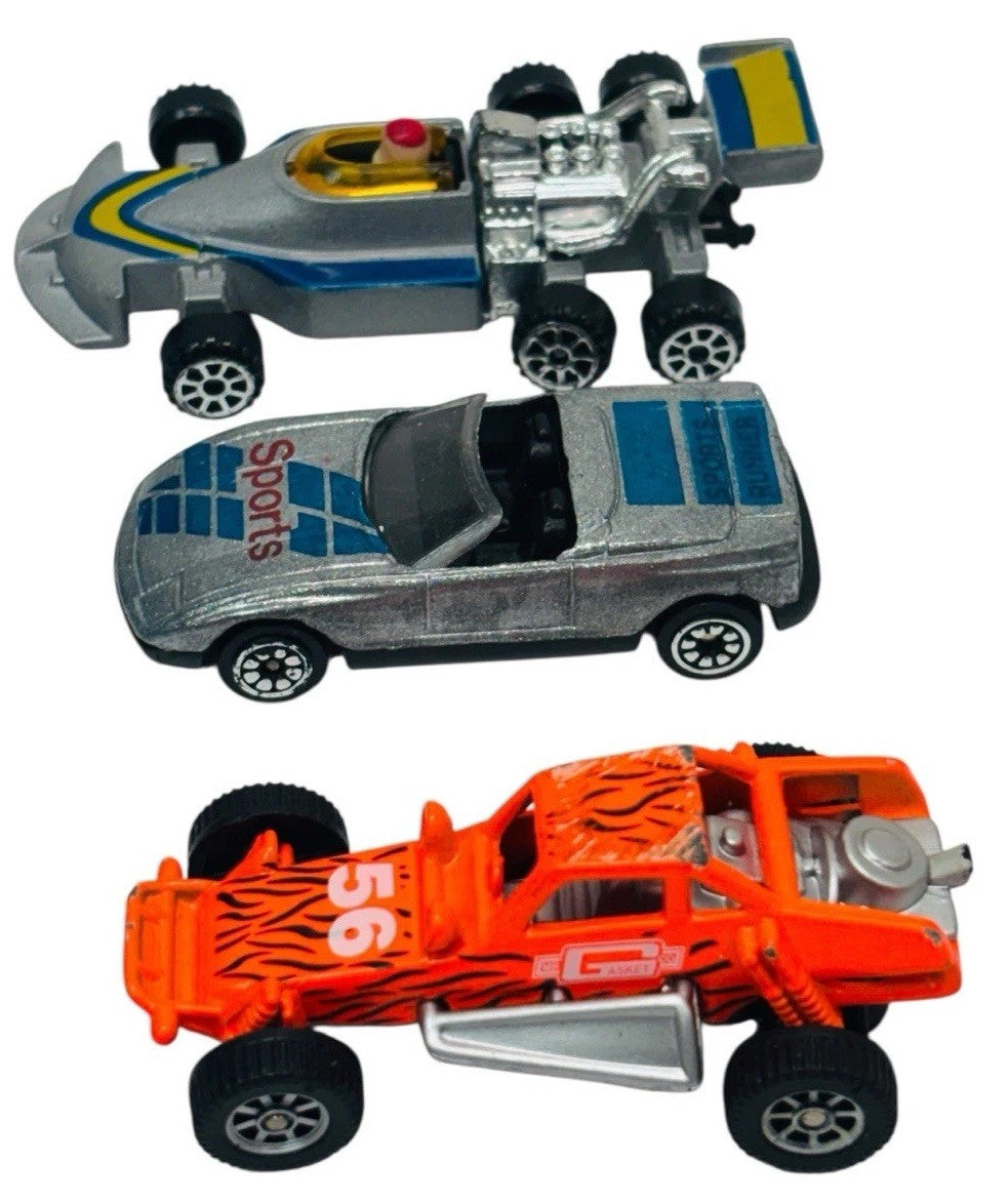 Vintage DieCast Sports Cars Scale 1.64, Lot of 3 (Majorette, Summer, & Maisto).1