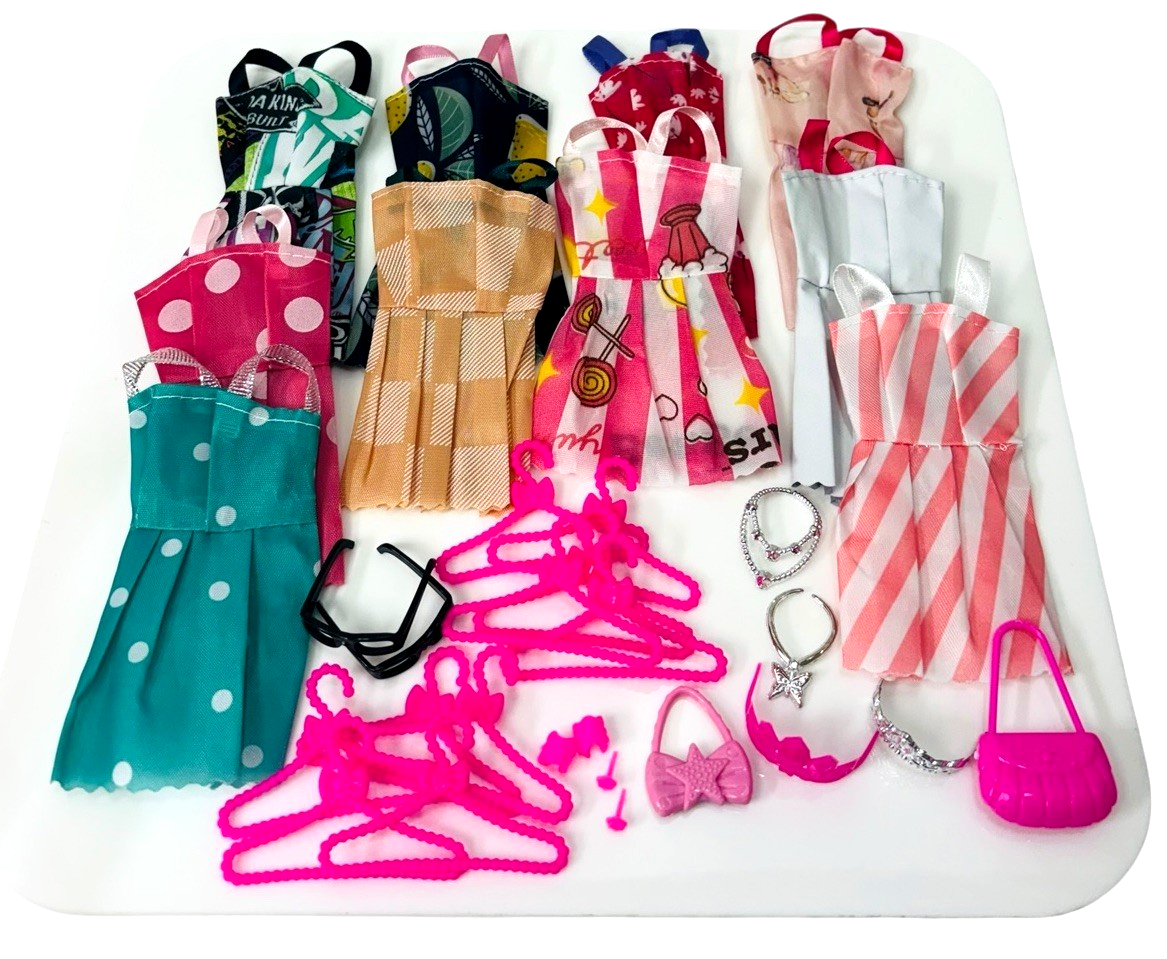 30 Items, Doll Sun Dresses & Accessories For 11.5" Dolls, Brand New.0