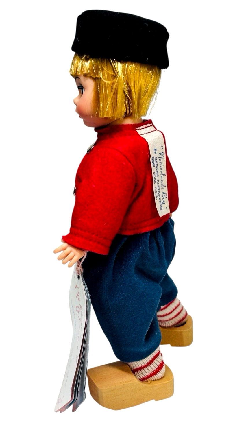 1987 Madame Alexander 8” Doll Netherlands Boy 577 Blonde Dutch Attire Wood Shoes4