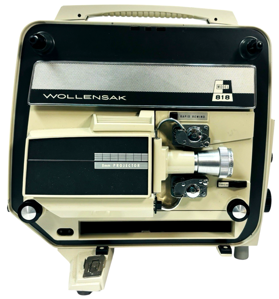 Vintage Wollensak 8mm Projector Model 818 - 300 W AC 50/60 CY 115V-120V,  WORKS.4