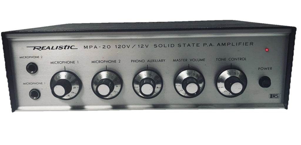 VTG Realistic MPA-20 120V/12V Solid State P.A. Amplifier In Excellent Conditions1