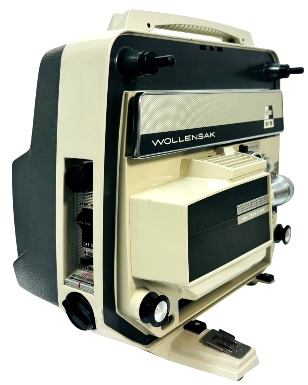 Vintage Wollensak 8mm Projector Model 818 - 300 W AC 50/60 CY 115V-120V,  WORKS.6