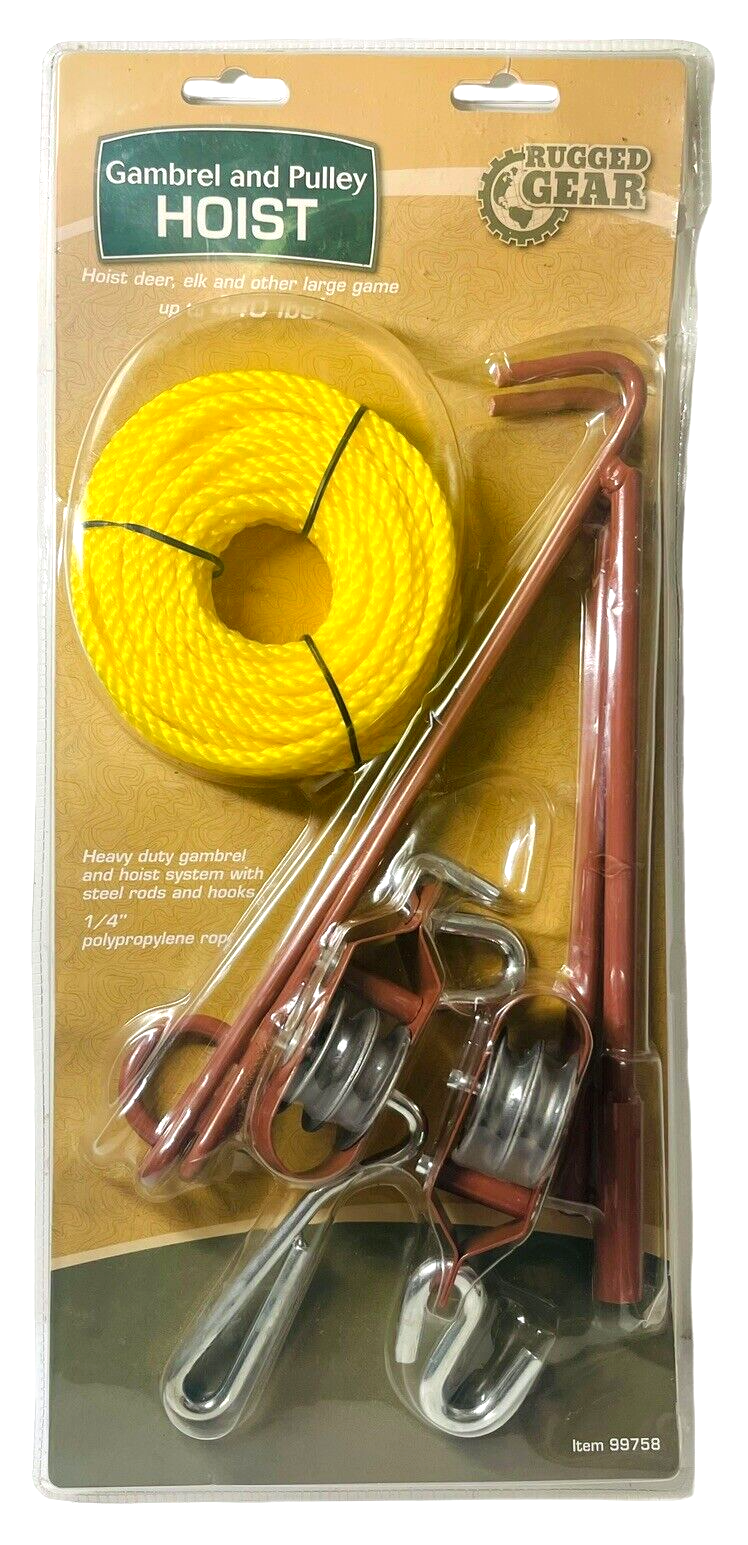 NEW Gambrel and Pulley Hoist Rugged Gear 440 lb. Original Packaging0