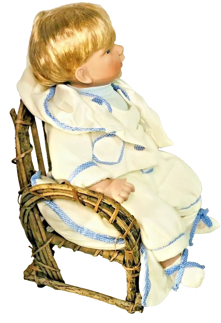  PORCELAIN BOY DOLL JACOB L 21"/Wt. 3lbs, BLUE EYES~".4