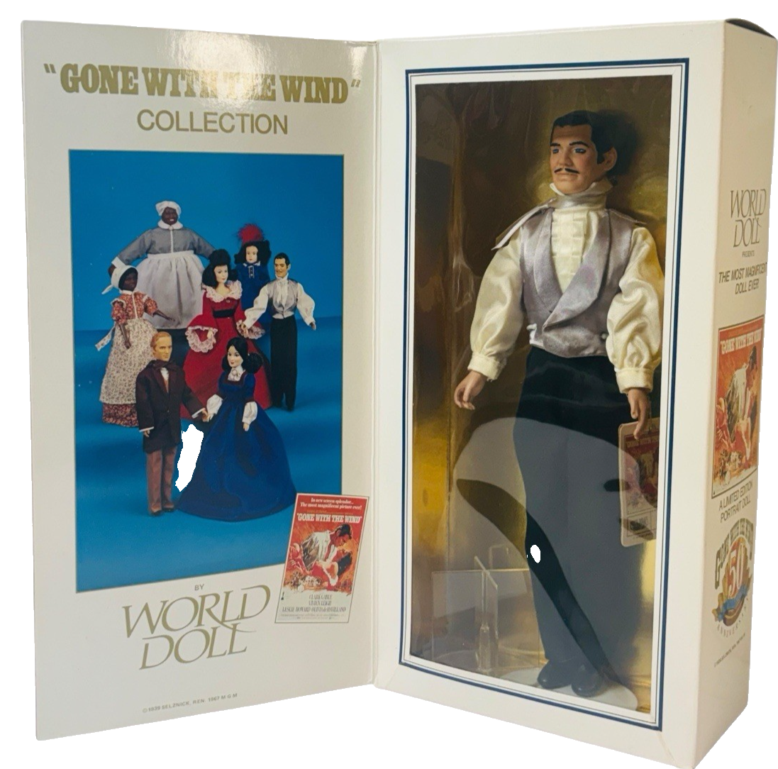 1989 GONE WITH THE WIND 50th Anniversary ed. Portrait Doll RHETT BUTLER 11” NRFB0