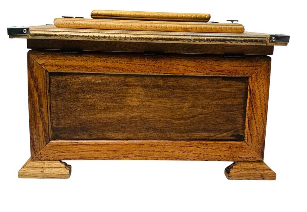 Vintage Hand Craft Wooden Keepsake Box L12xH7”xW7” By: Lois & Dick Saboda10