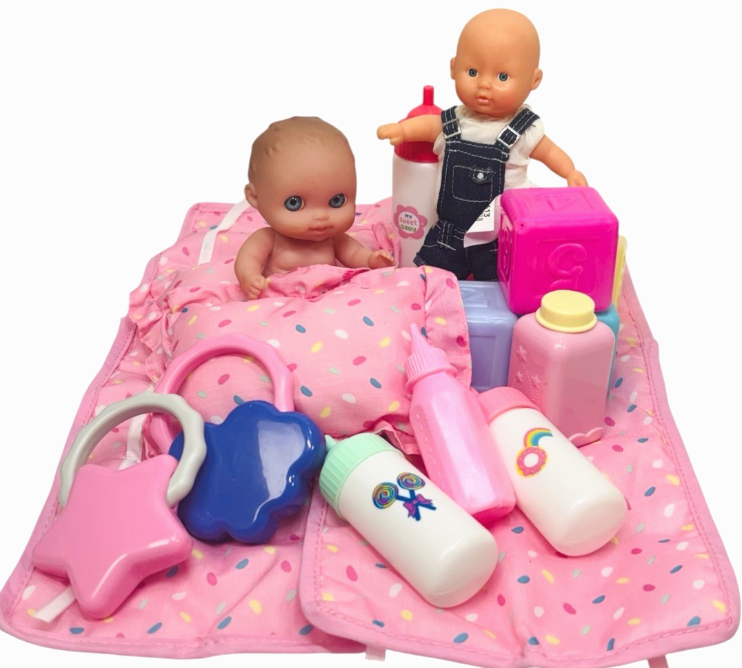2 Mini Dolls (Berenguer & GI-GO) Doll Accessories & Toys, Lot of 18, SHIPS FREE.0