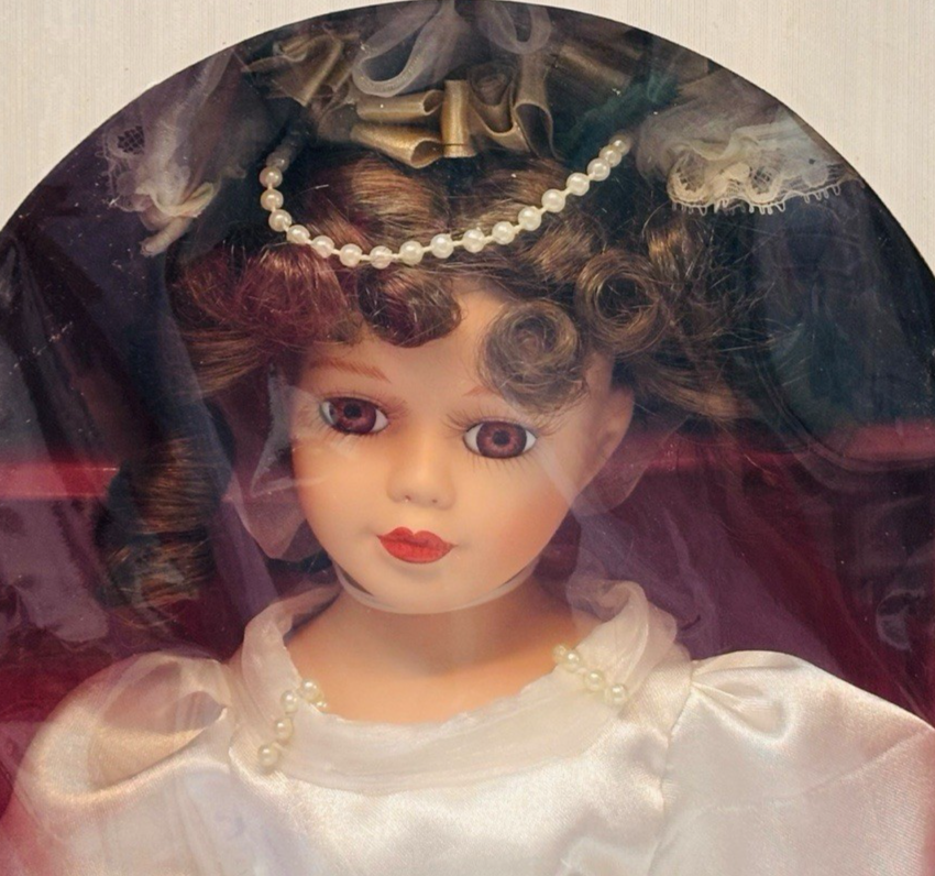 Chatelain Fine Collectible Bisque Porcelain Bride Doll 16”2
