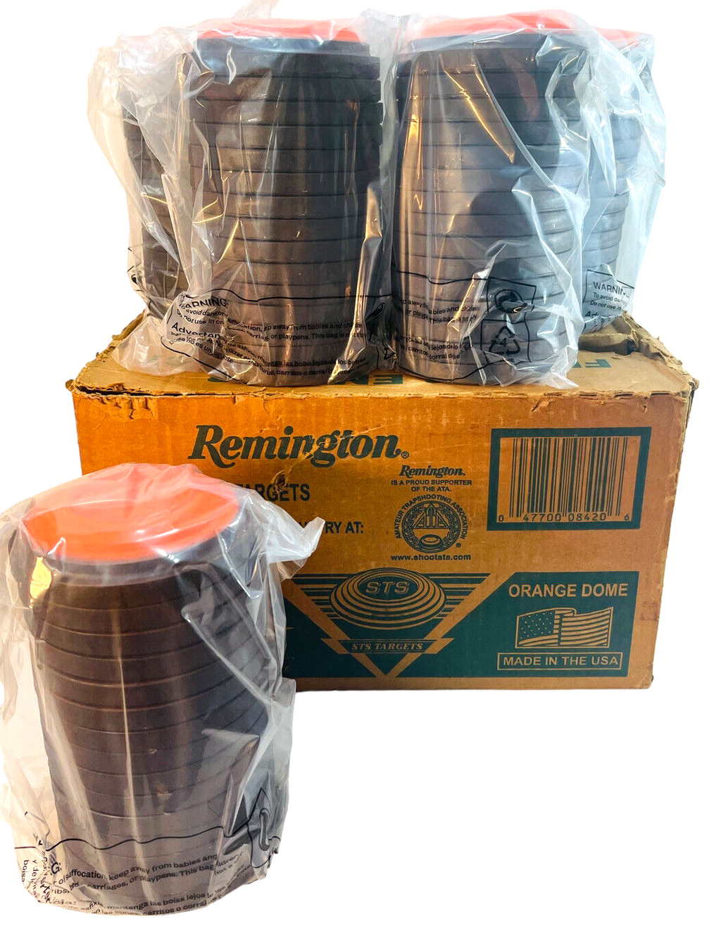 Orange Dome Clay Skeet Shooting Targets 75 Blue Rock - STS DESIGN, Remington 