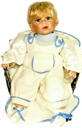  PORCELAIN BOY DOLL JACOB L 21"/Wt. 3lbs, BLUE EYES~".