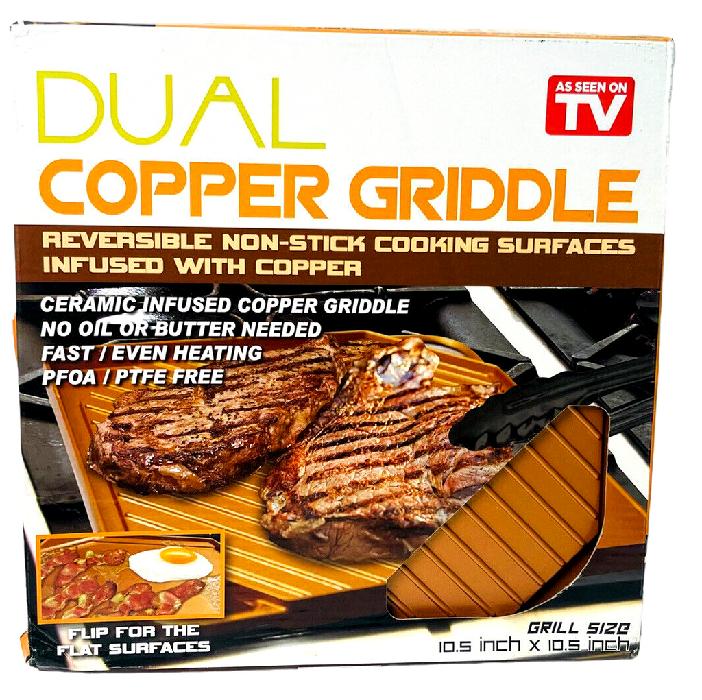 BRAND NEW Copper Griddle Dual-Reversible Non-Stick Ceramic SURFACE 0