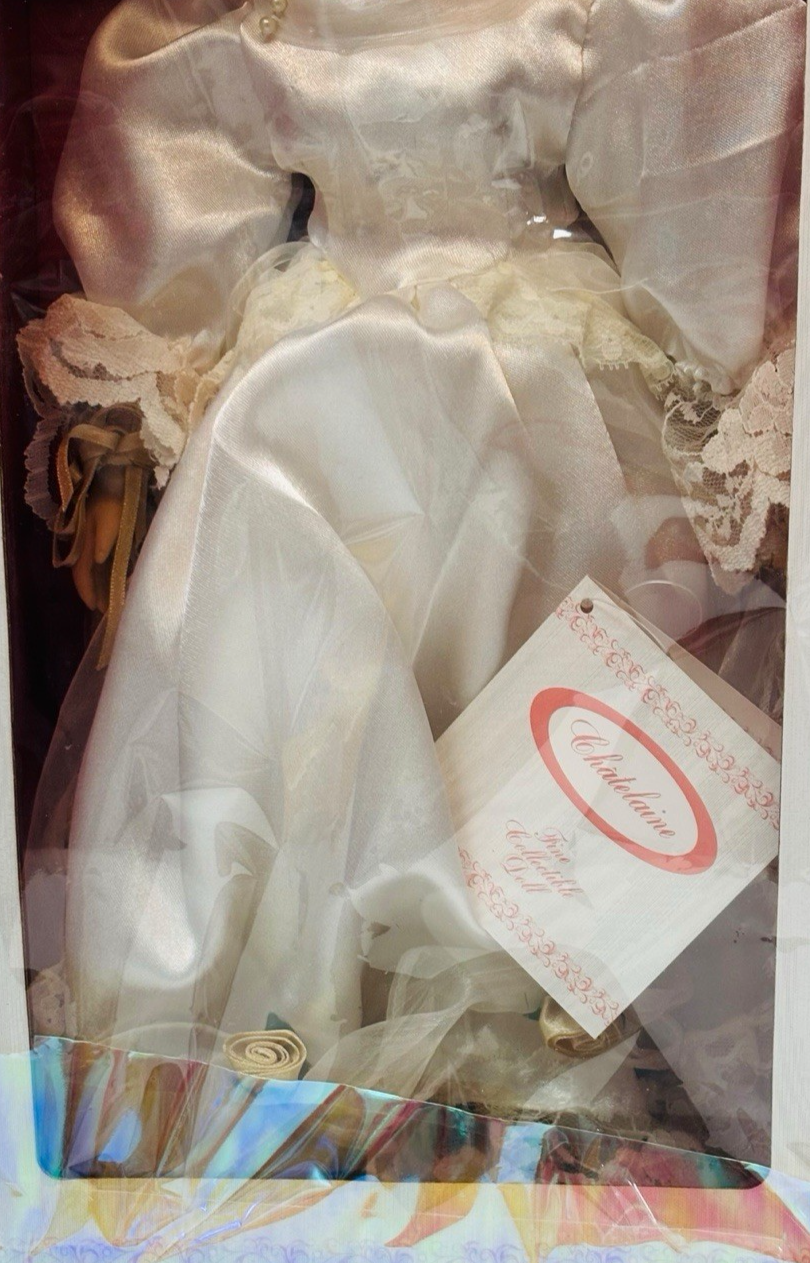 Chatelain Fine Collectible Bisque Porcelain Bride Doll 16”3