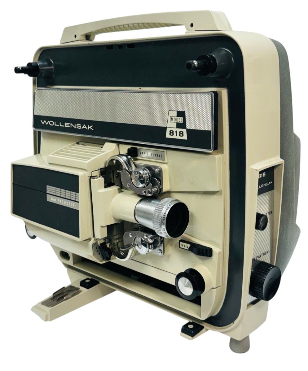 Vintage Wollensak 8mm Projector Model 818 - 300 W AC 50/60 CY 115V-120V,  WORKS.5