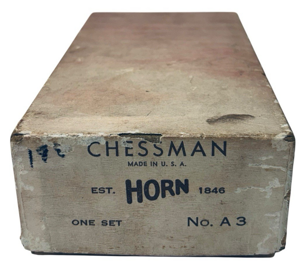 Vintage W.C. Horn Bro. & Co. Chessmen One Set No. A2 Complete with Original Box7