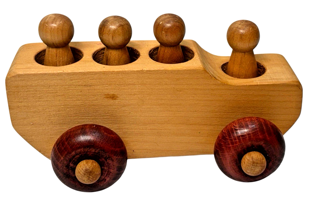 Montgomery Schoolhouse Vermont Handcrafted Wooden Vehicle Toys Car/Bus/Airplane2