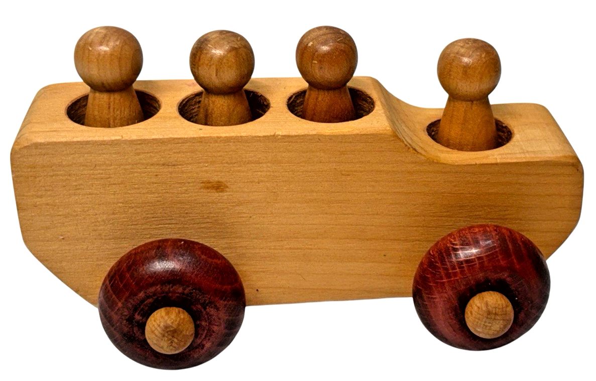 Montgomery Schoolhouse Vermont Handcrafted Wooden Vehicle Toys Car/Bus/Airplane2