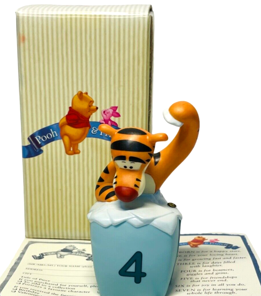 Pooh & Friends Tigger Figurine - Giggles & Grin, Disney, ORIGINAL BOX-MINT.
