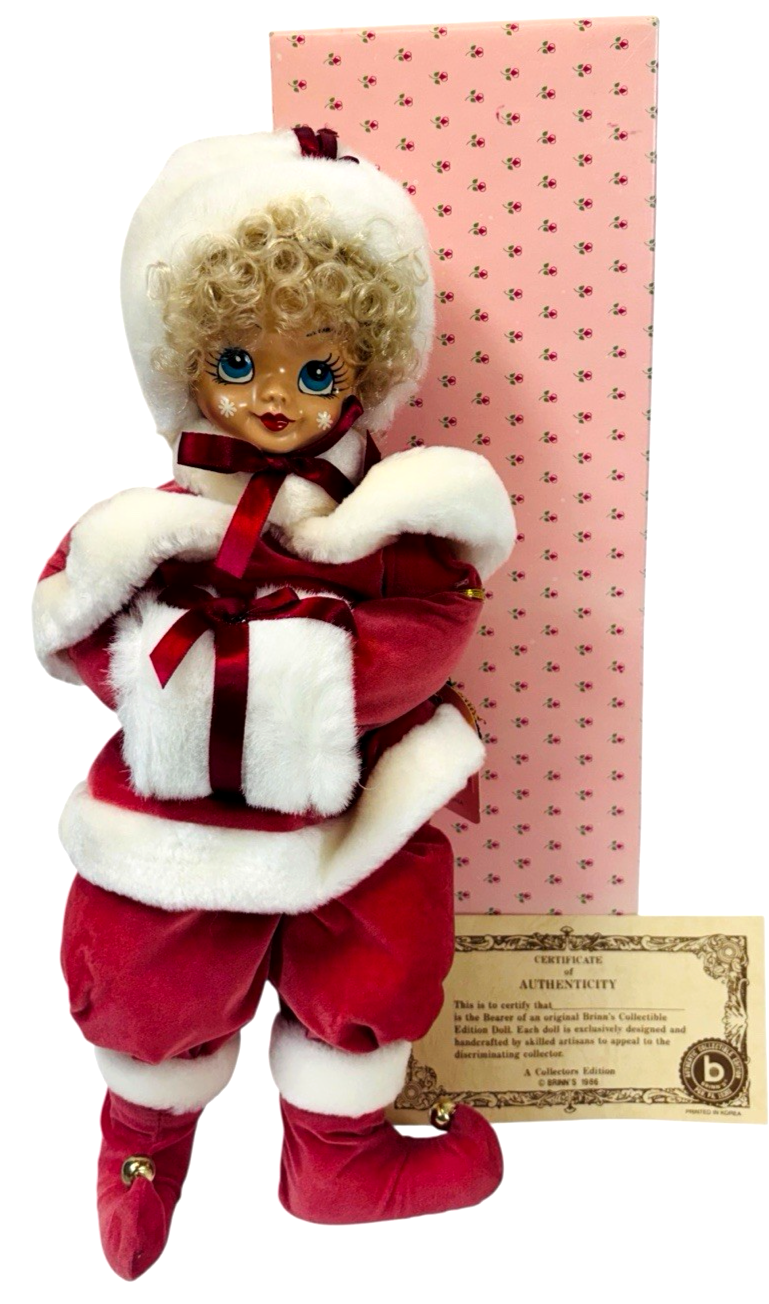 1986 Brinn's 1986 January Calendar Clown Doll Item 2NGN52-1 w/COA & Original Box0
