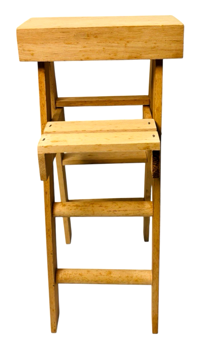 1989 Decorative Raggedy Ann & Andy Wooden Shelf Bookends & Miniature Wood Ladder9