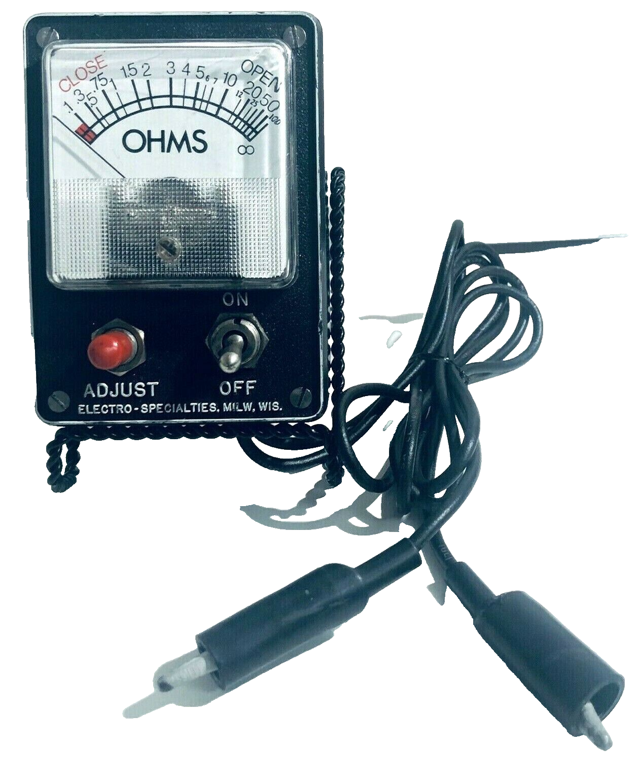 Meter PC-2 MILW/WIS w/On & Off Switch Electro ~ OHMS Specialties VINTAGE~WORKS