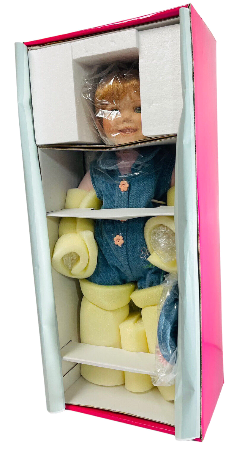  MARIE OSMOND TODDLER DOLL 21'' PEGGY, PORCELAIN W/ORIGINAL BOX & COA 6