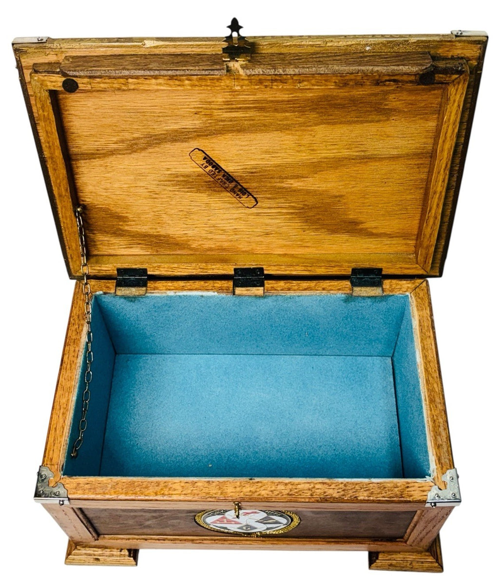 Vintage Hand Craft Wooden Keepsake Box L12xH7”xW7” By: Lois & Dick Saboda7