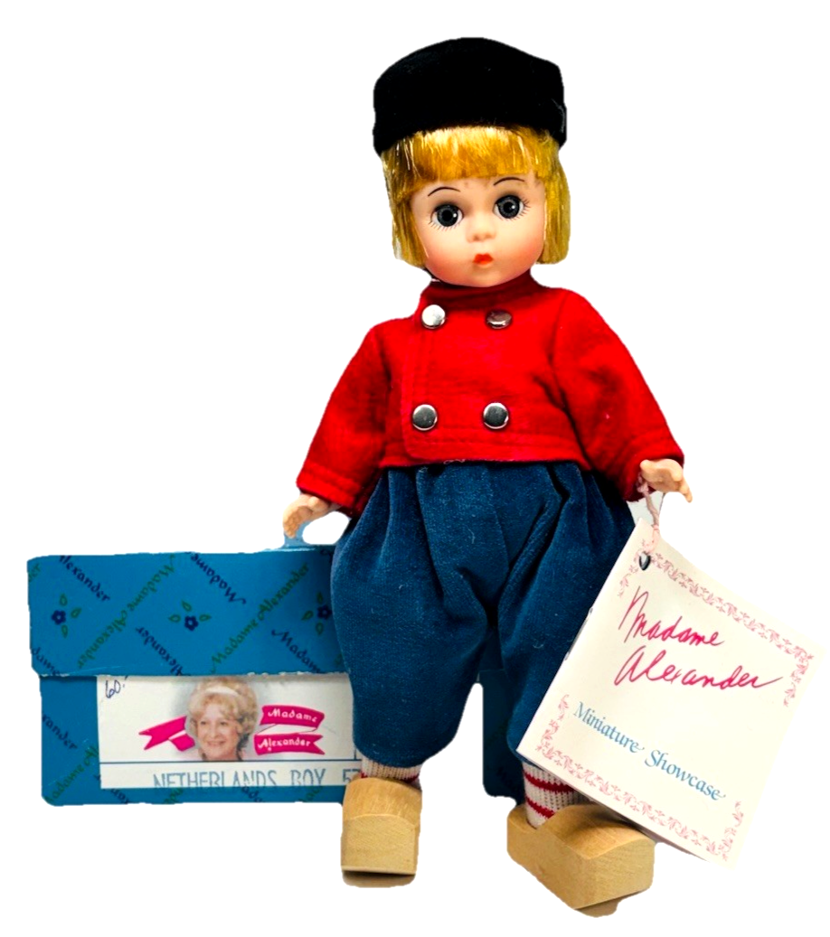1987 Madame Alexander 8” Doll Netherlands Boy 577 Blonde Dutch Attire Wood Shoes0
