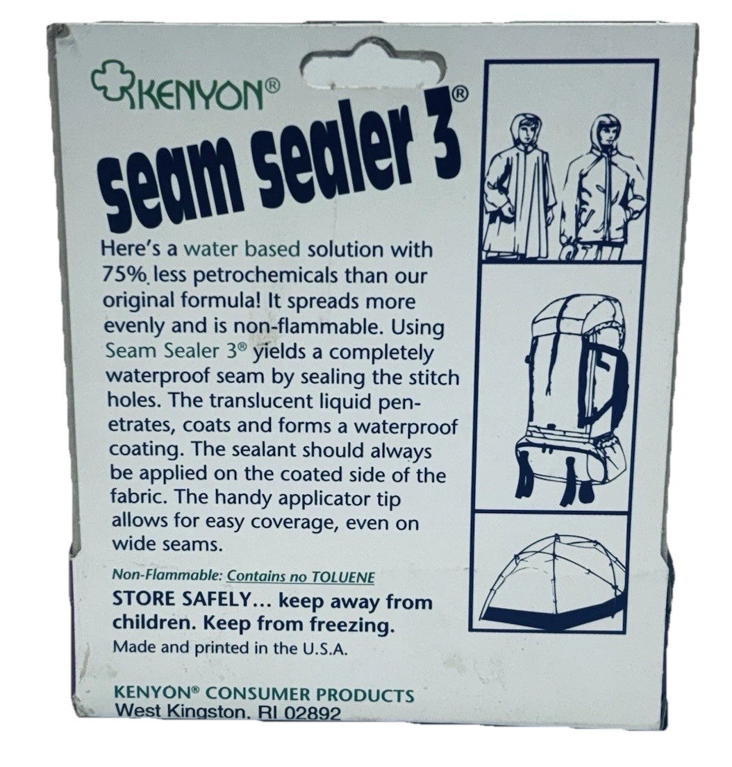 Kenyon Seam Sealer #3 Water Based Formula Waterproof Seam Seams1