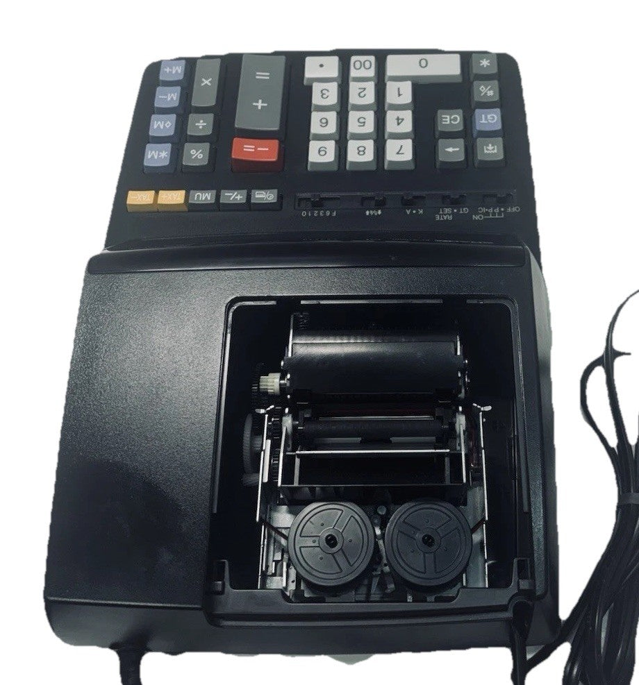Sharp EL-2196BL 12-Digit Desktop Printing Calculator Black, Tested & Works Great5
