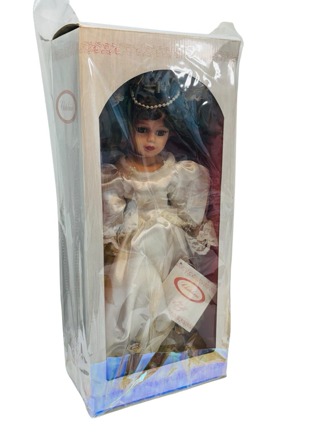 Chatelain Fine Collectible Bisque Porcelain Bride Doll 16”6