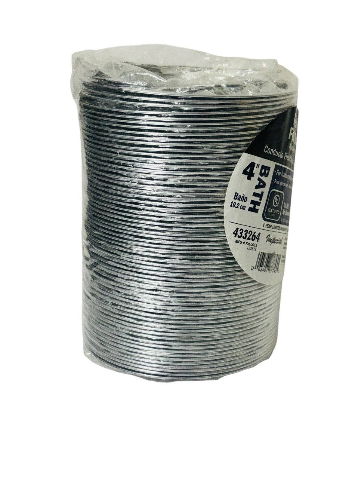 Imperial 4-inch x 8-feet Flexible Aluminum Foil Air Connector for Exhaust Vent3