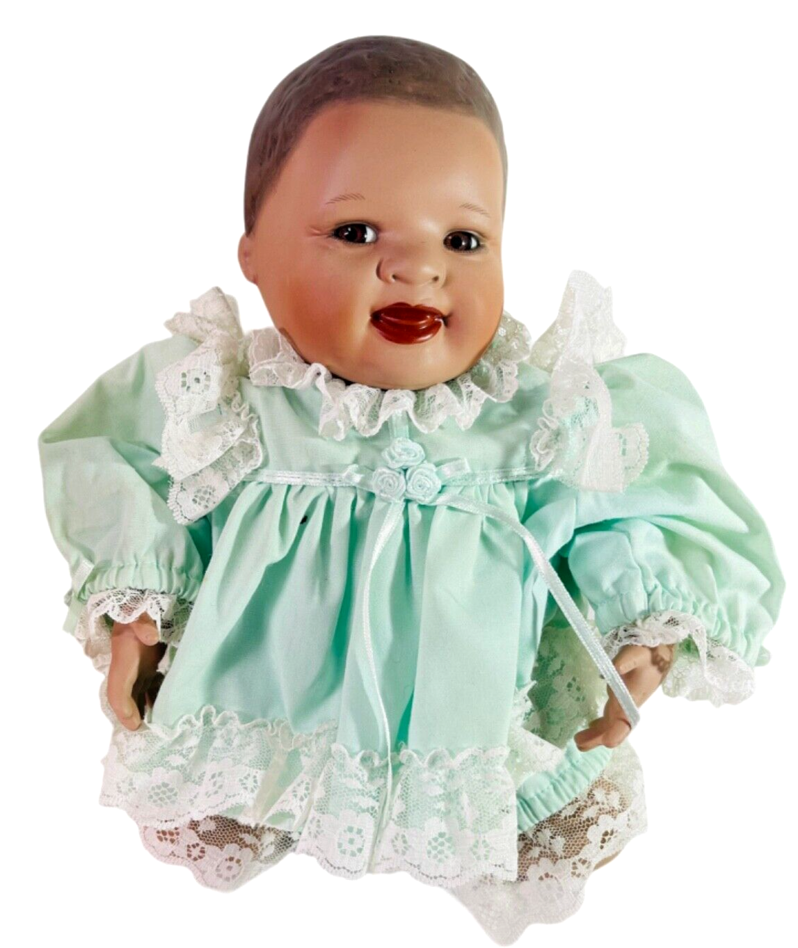 1993 African American Porcelain Doll "Lifelike" 7933FB SIGN BY; Yolanda Bello1