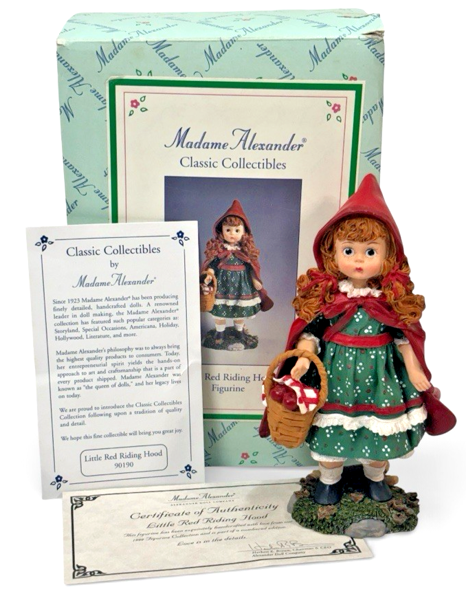 1999 Madame Alexander Figurine Little Red Riding Hood W/COA & Original Box0