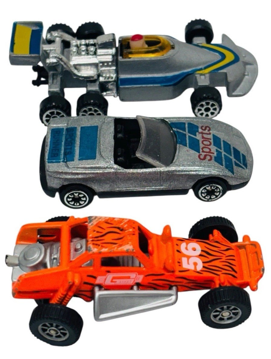 Vintage DieCast Sports Cars Scale 1.64, Lot of 3 (Majorette, Summer, & Maisto).2