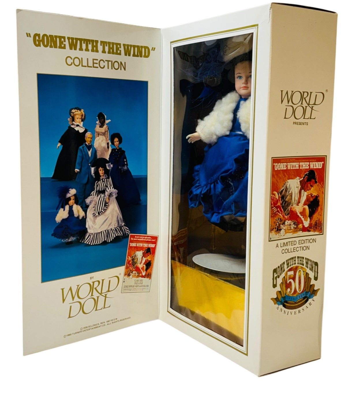 1989 GONE WITH THE WIND 50th Anniversary ed. Portrait Doll BONNIE BLUE 8” New5