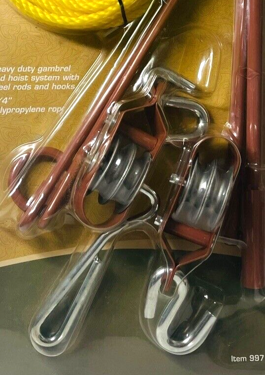 NEW Gambrel and Pulley Hoist Rugged Gear 440 lb. Original Packaging2