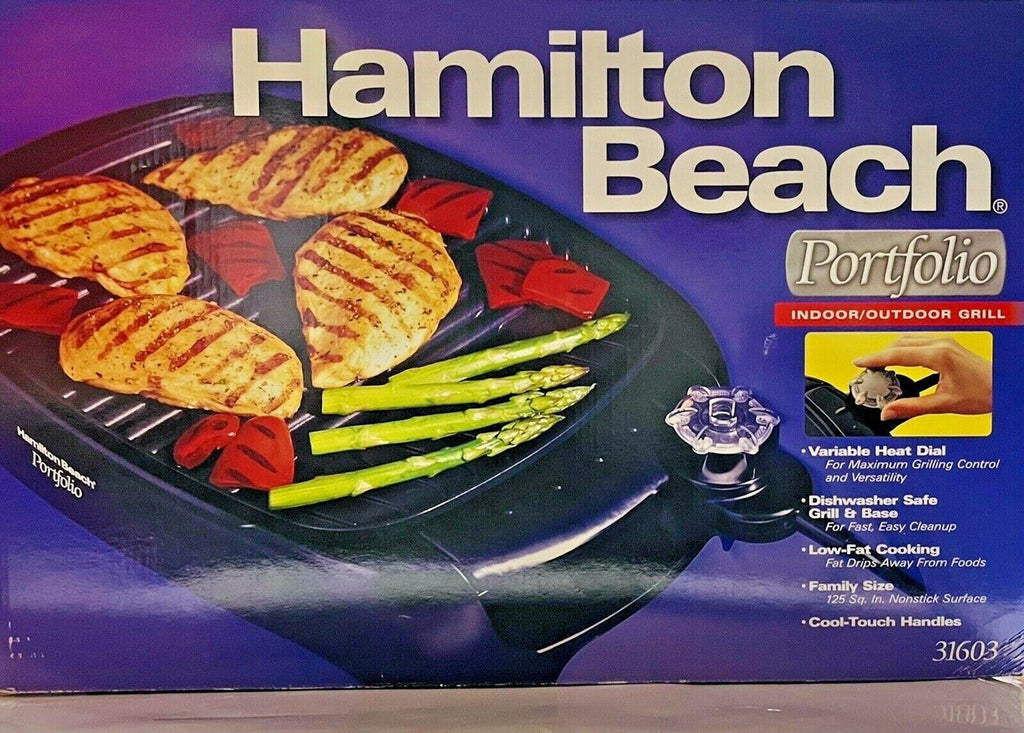 Indoor Grill Portfolio 31605 Health-Smart, Hamilton Beach "BRAND NEW IN BOX"0