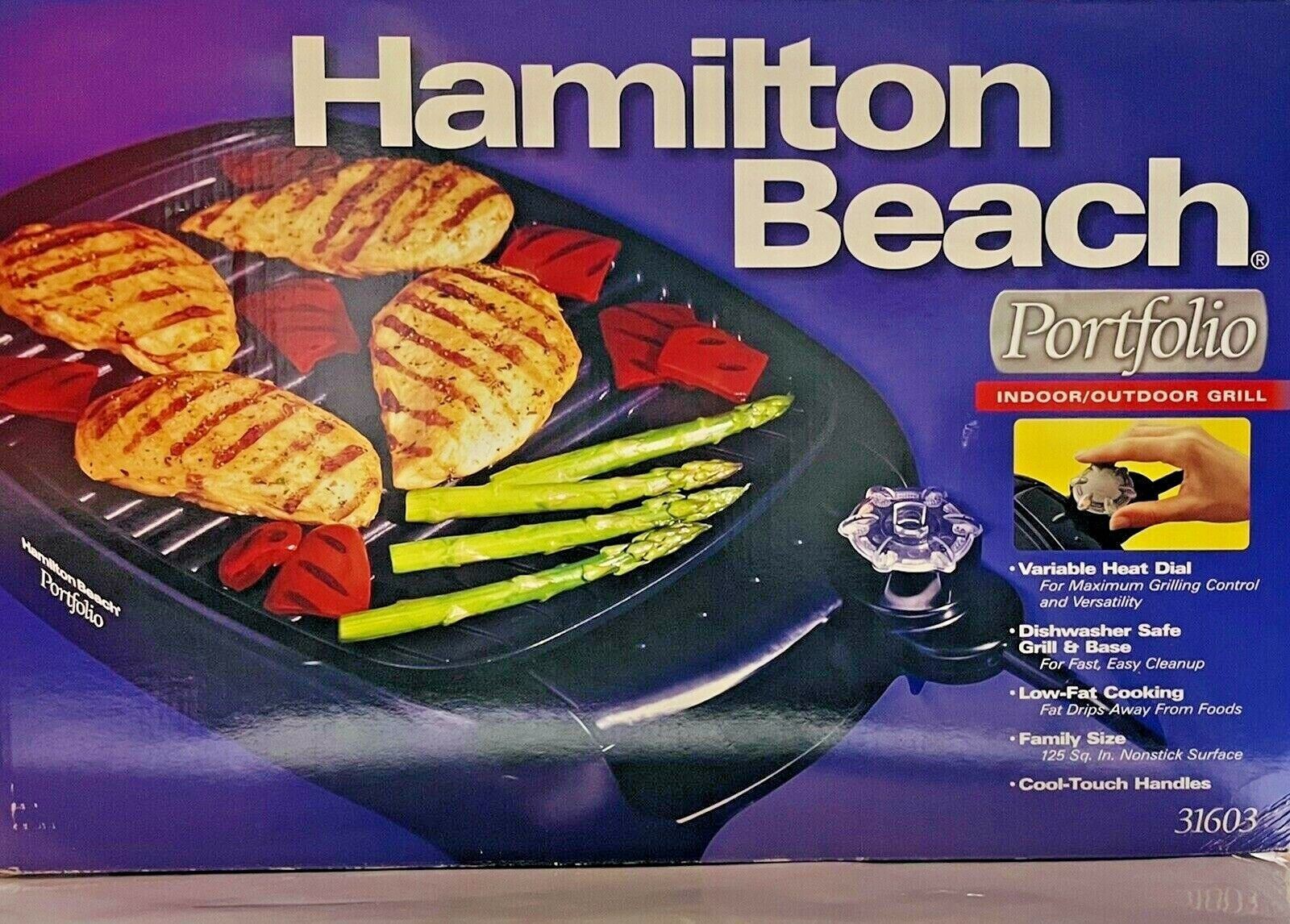Indoor Grill Portfolio 31605 Health-Smart, Hamilton Beach "BRAND NEW IN BOX"0