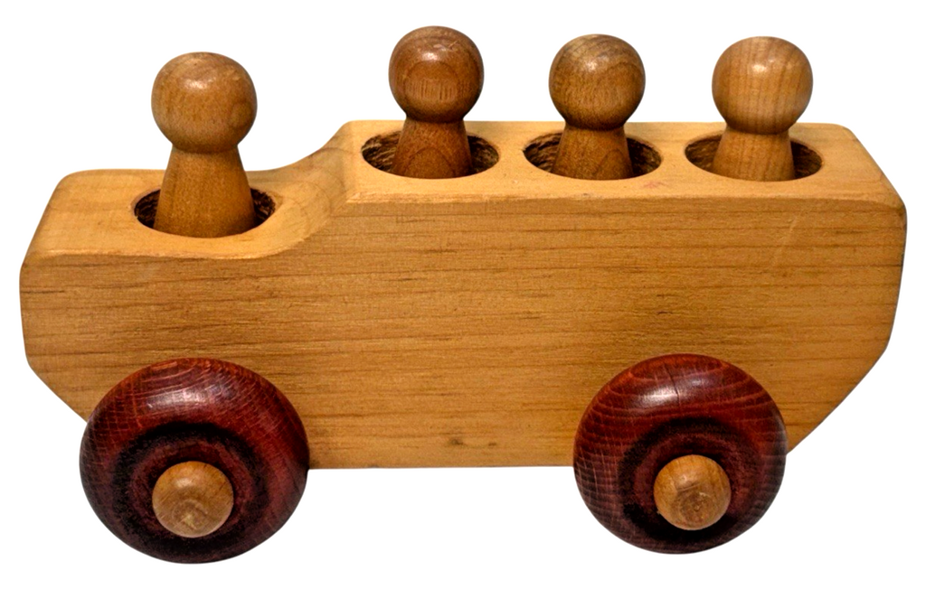 Montgomery Schoolhouse Vermont Handcrafted Wooden Vehicle Toys Car/Bus/Airplane1