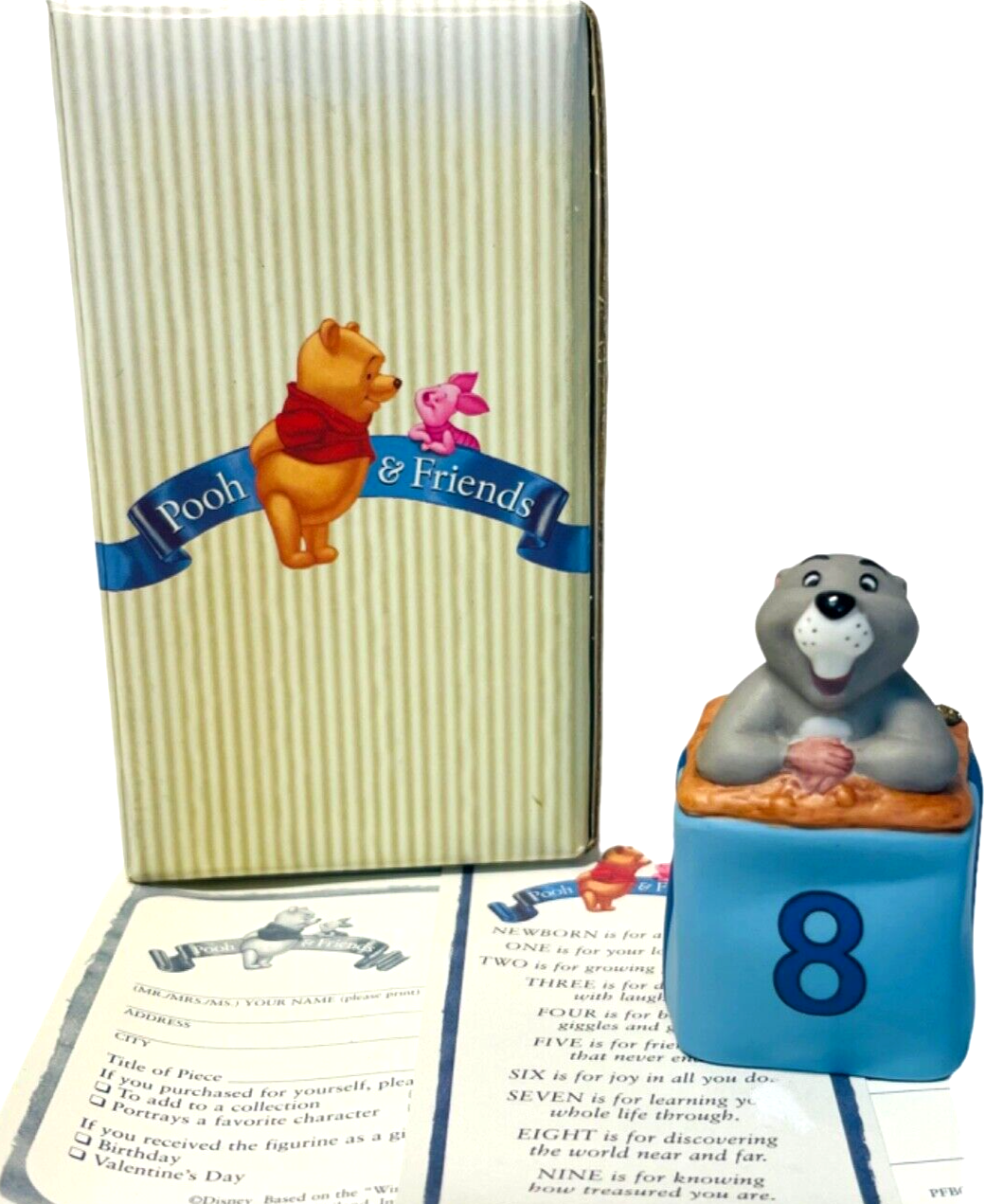Disney Pooh & Friends BEAVER Figurine  IN ORIGINAL BOX W/PAPERSMINT CONDITION.0