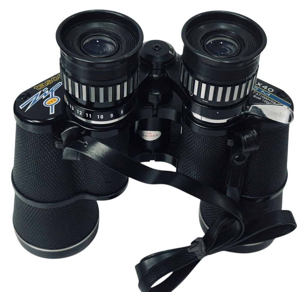 Vintage Tasco Zip 106Z 8X 16x40 Zoom Binoculars with Case Brand 1984 VTG3