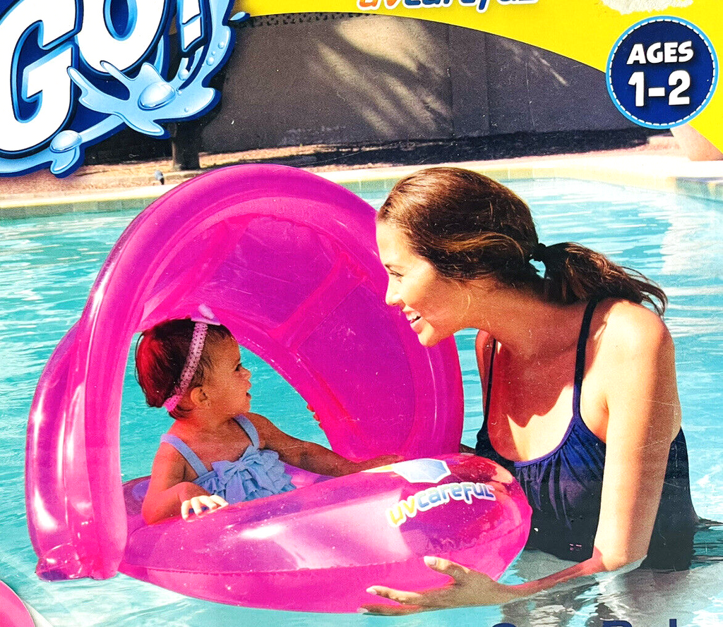 H2O GO Baby Care Seat Pool/Beach Summer Float 29.1" X 27.6" UV  New  Sealed1