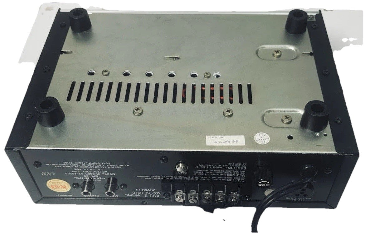 VTG Realistic MPA-20 120V/12V Solid State P.A. Amplifier In Excellent Conditions6
