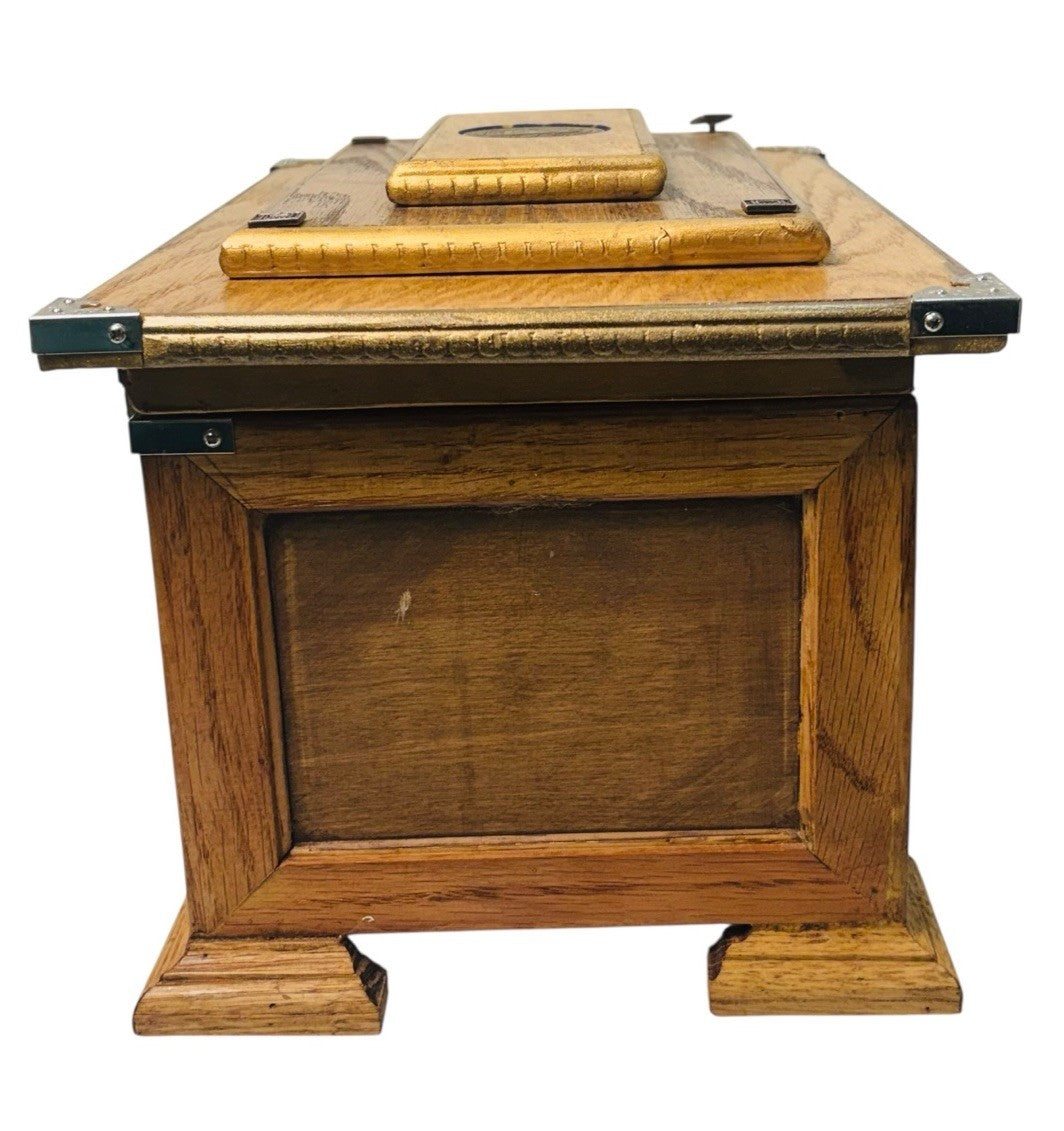 Vintage Hand Craft Wooden Keepsake Box L12xH7”xW7” By: Lois & Dick Saboda11