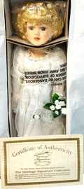Heritage Signature Collection Porcelain Doll 17'' Jessica in White Wedding Gown.0