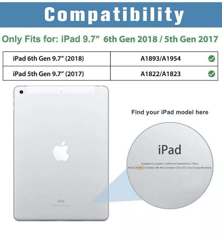 heyday iPad Case 9.7" Apple - TRANSLUCENT COVER DESIGN - Navy Blue 