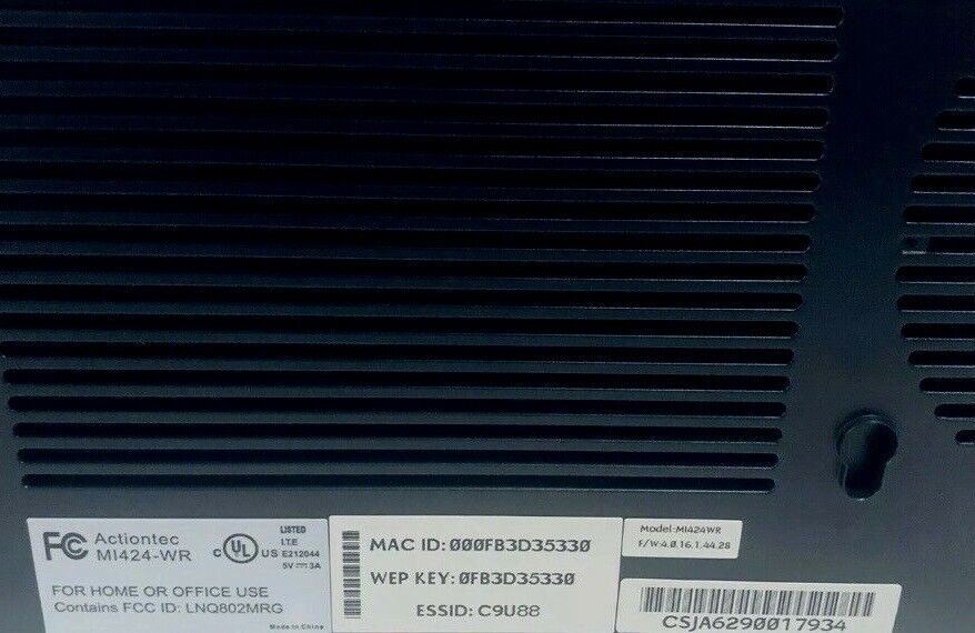 Actiontec Router Model M1424-WR/Rev-D Fios-Stream Multiple Videos" Verizon 